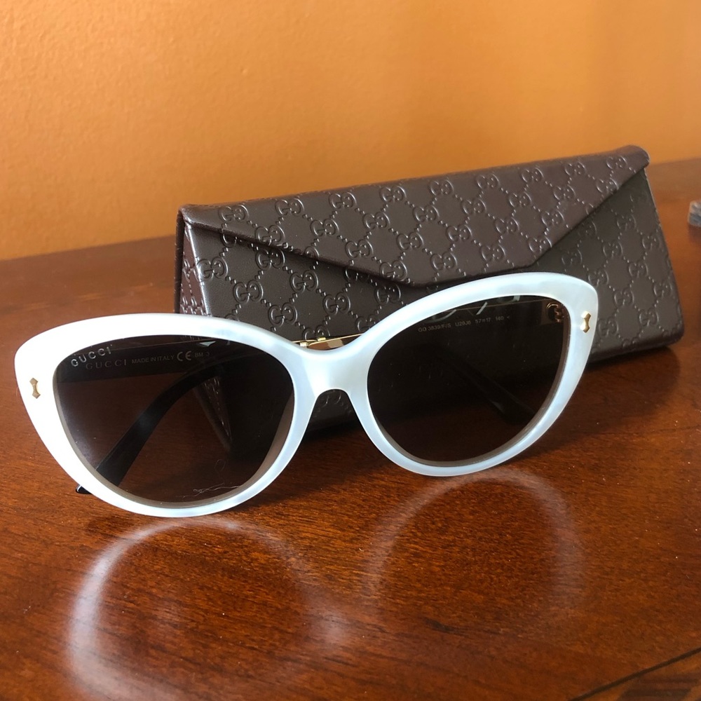 GUCCI Cat Eye GG3839/F/S Sunglasses White